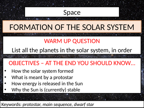 Formation of the Solar System