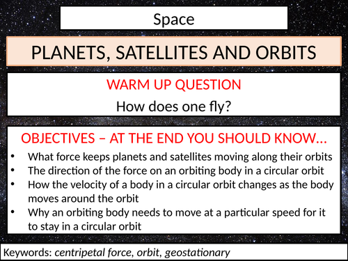 Planets, Satellites and Orbits