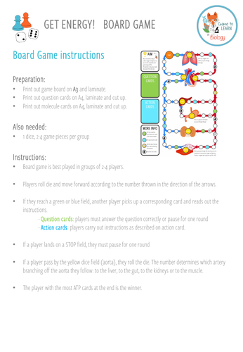 Heart, Lungs &amp; Respiration - Board Game (KS4) | Teaching Resources