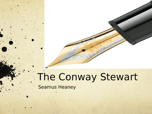 The Conway Stewart by Seamus Heaney- Poetry Analysis (CCEA A Level)