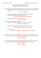 Conservation of Momentum Worksheet with Answers | Teaching Resources