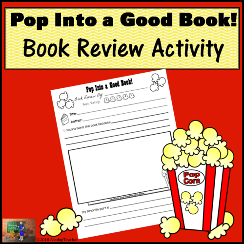 Book Review Poster - Pop Into a Good Book! *Print and Go!*