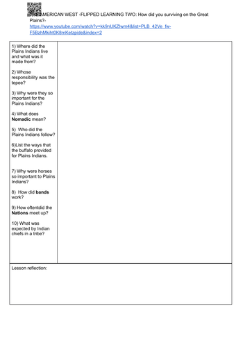 AMERICAN WEST FLIPPED LEARNING 2: How did Plains Indians survive on the Great Plains?