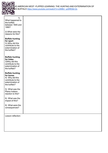 AMERICAN WEST FLIPPED LEARNING 29: What were the consequences of the extermination of the buffalo?