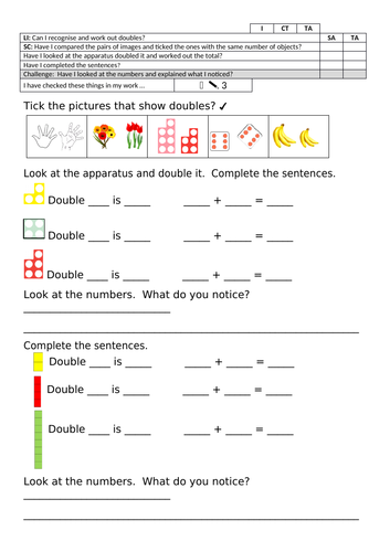 Y1 mastery planning  for White Rose Maths Summer Block 1 Multiplication and Division week 2