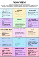 EDEXCEL Conflict Poetry Revision - Learn Key Quotations Fun Challenge ...