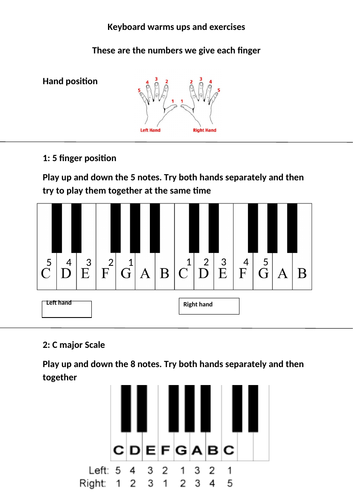 Year 7 Keyboard Unit of Work | Teaching Resources