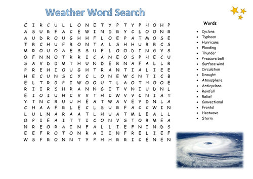 Weather Word Search | Teaching Resources