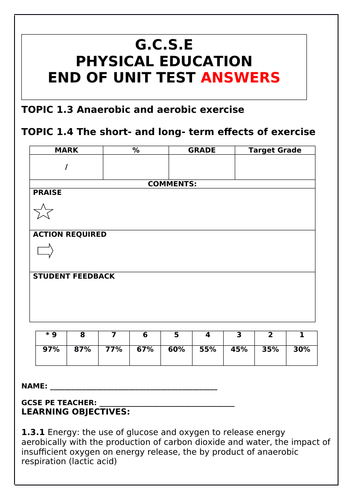 gcse-pe-component-one-end-of-unit-tests-answers-teaching-resources