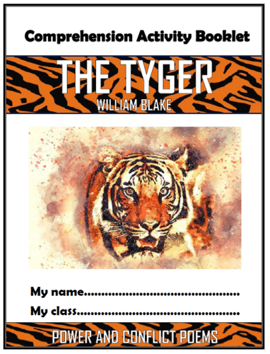 The Tyger - William Blake - Comprehension Activities Booklet!
