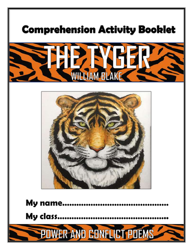 The Tyger - William Blake - Comprehension Activities Booklet!