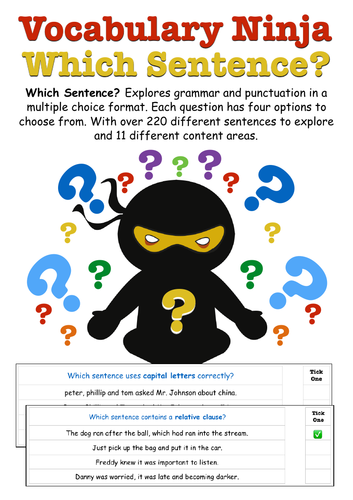 Which Sentence? KS2 SPaG SATs Resource Pack | Teaching Resources