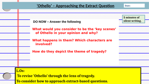 othello one word assignment