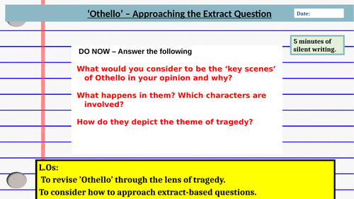 Othello - Essay Writing Skills