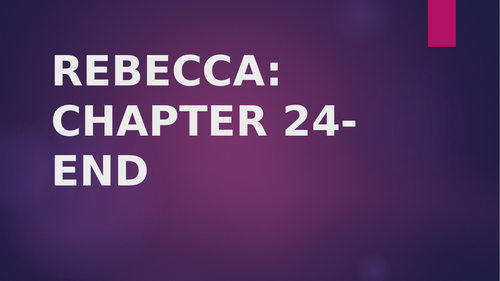 Rebecca Chapter 18 End Revision Study Teaching Resources