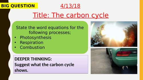 AQA new specification-The carbon cycle-B17.3