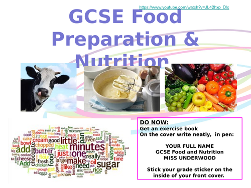 Introductory Lesson To Gcse Food Preparation And Nutrition 1 9 Teaching Resources 1245
