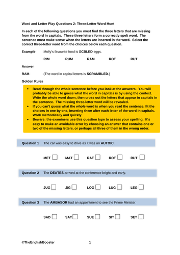 verbal reasoning worksheets teaching resources