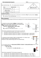 Elastic Potential Energy Complete Lesson, with scaffolded worksheets