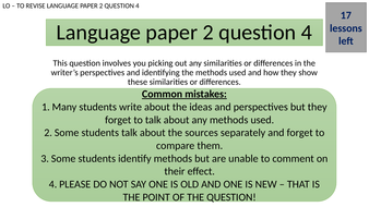 LANGUAGE PAPER 2 QUESTION 4 | Teaching Resources