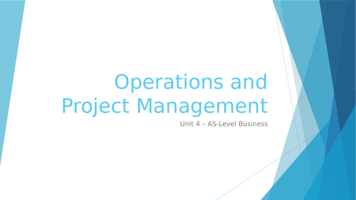 AS Business - Operations and Project Management