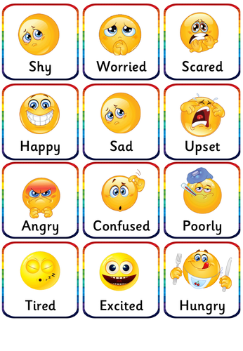 Feelings / emotions cards | Teaching Resources