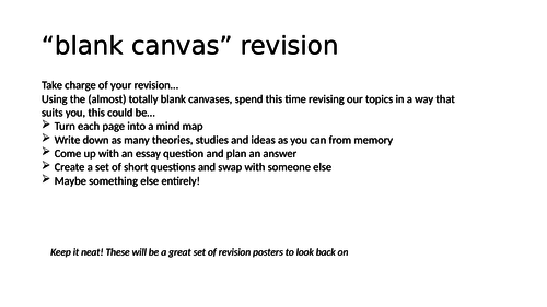 A Level Psychology Revision Template AQA New Spec Teaching