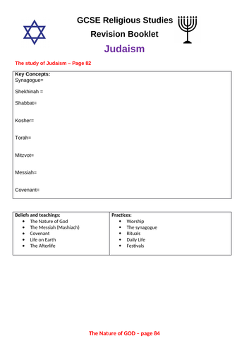 Eduqas GCSE Judaism Revision Workbook - ROUTE B