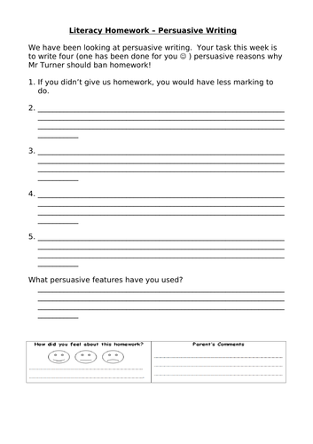 Persuasive writing homework ks2 05 picture