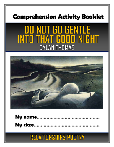 do-not-go-gentle-into-that-good-night-comprehension-activities-booklet