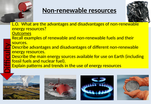 Non-renewable energy resources - full differentiated lesson with pp ...