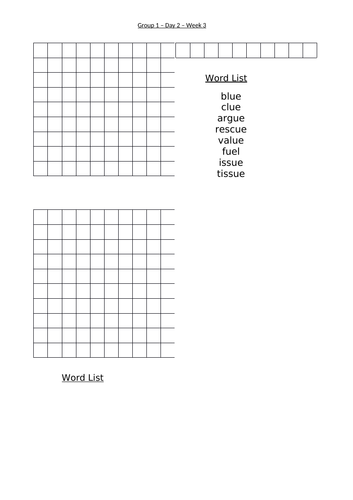 Year 3 Summer 1 Spelling Practice Sheets