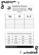 Phonics - Read, Write, Inc. Grapheme Choice Spelling Worksheet ...