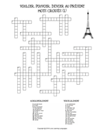 French Verbs VOULOIR - POUVOIR - DEVOIR Crossword Puzzles - Mots ...