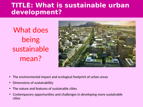 Sustainable Urban Living