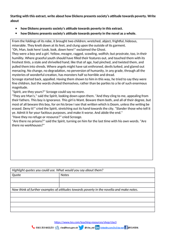 AQA Model Answer - A Christmas Carol – How does Dickens present society ...