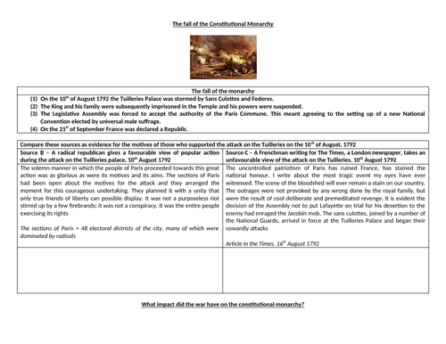 aqa a level history coursework examples french revolution