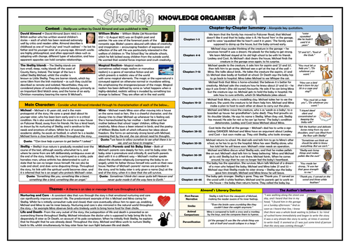 Skellig Knowledge Organiser/ Revision Mat!