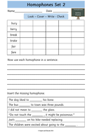 homophones year 3 and 4 spelling worksheets teaching