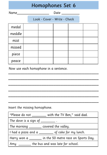 Homophones Year 3 And 4 Spellings Teaching Resources
