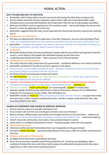 Christian Moral Action - OCR Religious Studies A Level