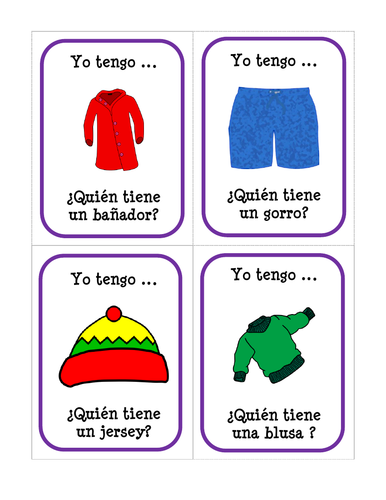 La ropa 1 - Juego de preguntas encadenadas