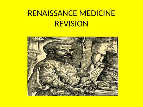 GCSE History Medicine in Britain Revision Topic 2 The Renaissance