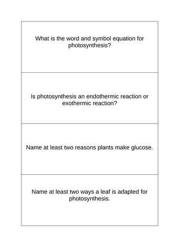 GCSE Trilogy B4 revision flash cards