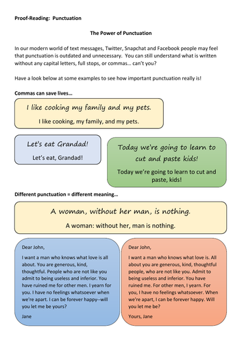 proofreading tasks ks3