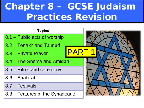 Judaism Practices Revision Lesson For Edexcel Gcse Teaching Resources