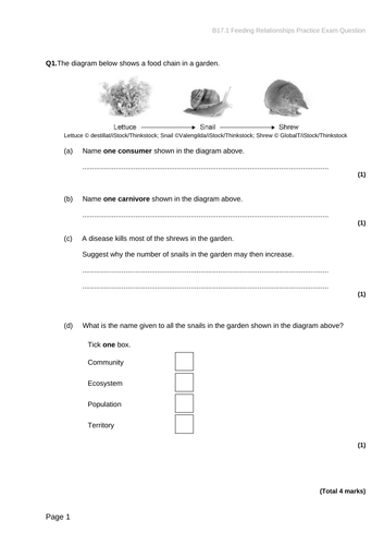 AQA Biology Trilogy - B17 Organising an Ecosystem | Teaching Resources