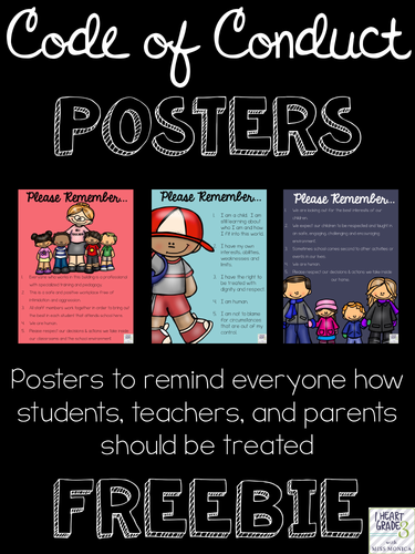 Code Of Conduct Posters Teaching Resources