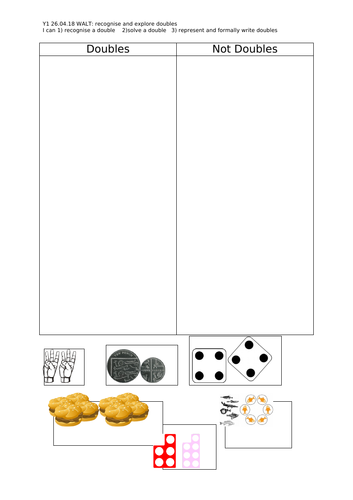 Year 1 Making doubles | Teaching Resources