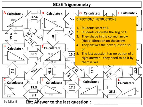 GCSE Trigonometry Activity (Revision) | Teaching Resources